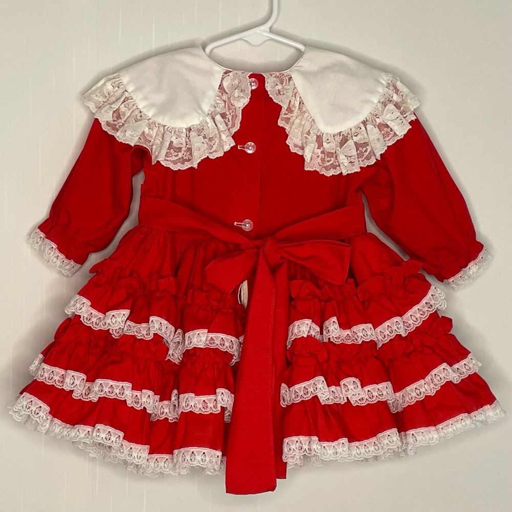 Kids Avenue Full Circle Pageant Party Dress Tiered Ruffle Lace VTG USA Size 2 - Picture 6 of 16